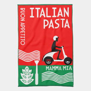 Italian Cook Tea Towel
