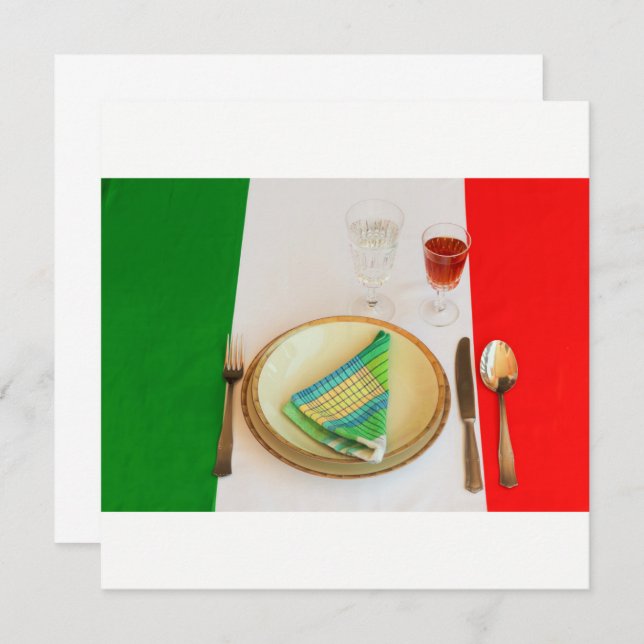 italian cooking   invitation card (Front/Back)