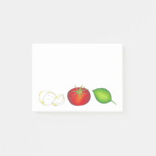 Italian Cooking Mozzarella Tomato Basil Kitchen Post-it Notes