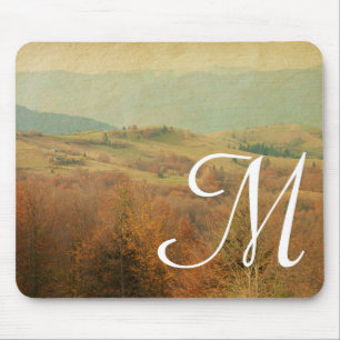 Italian Country Side Monogram Initial Mouse Pad