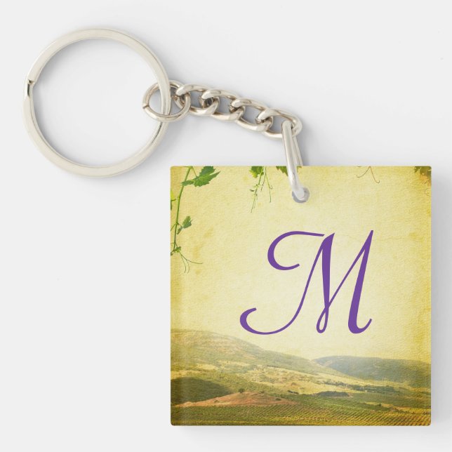 Italian Countryside Winery Key Chain (Front)