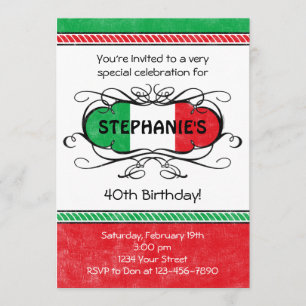 Italian Crest Custom Party Invitation