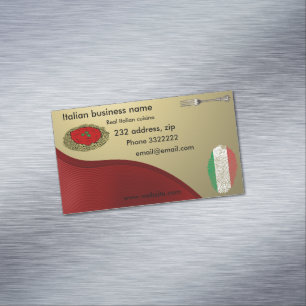 Italian cuisine magnetic business card