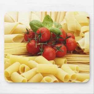Italian cuisine. Pasta and tomatoes. Mouse Pad