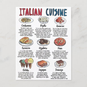 Italian Cuisine Postcard