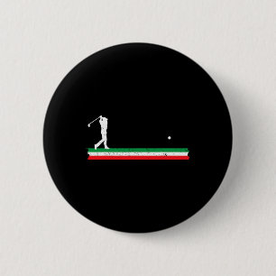 Italian Dad Golfing Father Italy Flag Golf Fan Uni 6 Cm Round Badge