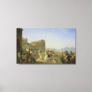 Italian Dancing, Naples, 1836 Canvas Print