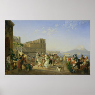 Italian Dancing, Naples, 1836 Poster