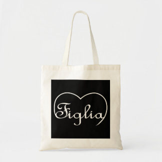 Italian Daughter figlia heart Tote Bag