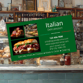 Italian Delicatessen Business Card
