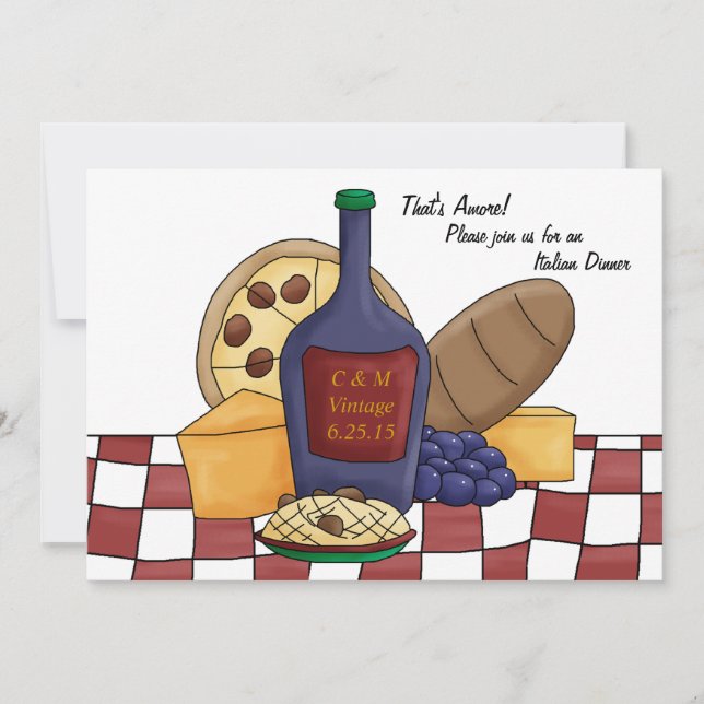 Italian Dinner Invitation (Front)