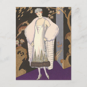 Italian Dress and Coat George Barbier Postcard