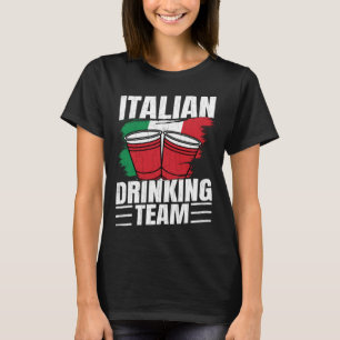 Italian Drinking Team Beer Pong Player Sports Grap T-Shirt