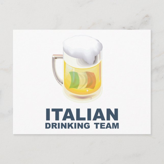 Italian Drinking Team Postcard (Front)