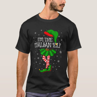 Italian Elf Christmas Family Group Women Girls Xma T-Shirt