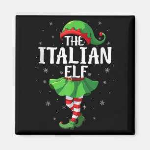 Italian Elf Christmas Girls Women Elf Squad Xmas F Magnet