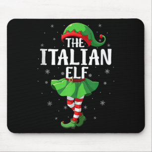 Italian Elf Christmas Girls Women Elf Squad Xmas F Mouse Pad