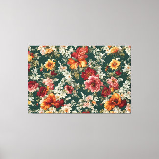 Italian Exquisite, Delicate Flowers with Greenery Canvas Print