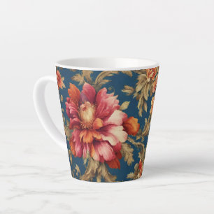 Italian Exquisite Vintage Grande Flowers Latte Mug