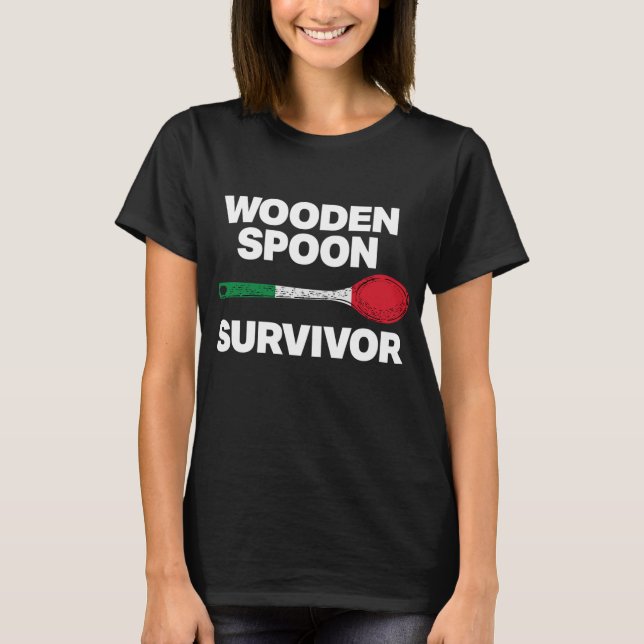 Italian Family - Funny Wooden Spoon Survivor T-Shirt (Front)