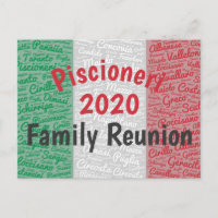 Italian Family Reunion Postcard Invitation 2
