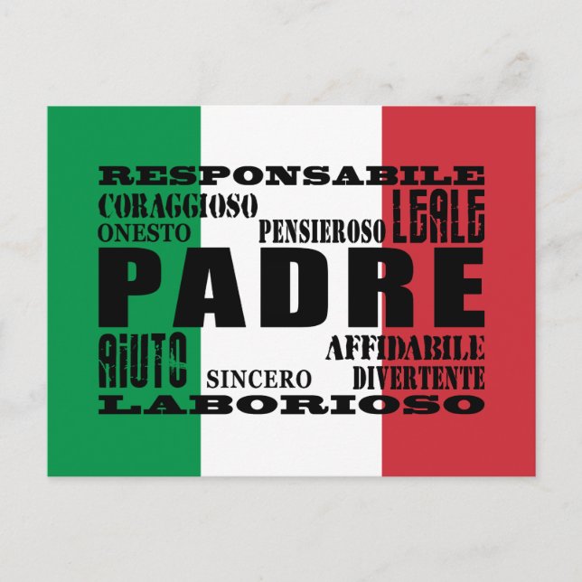 Italian Fathers : Qualities Postcard (Front)
