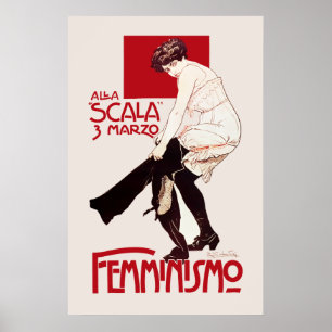 ITALIAN FEMINISM c. 1920 Poster