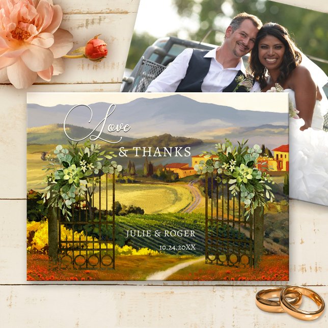 Italian Fine Art Custom Photo Wedding Thank You (Creator Uploaded)