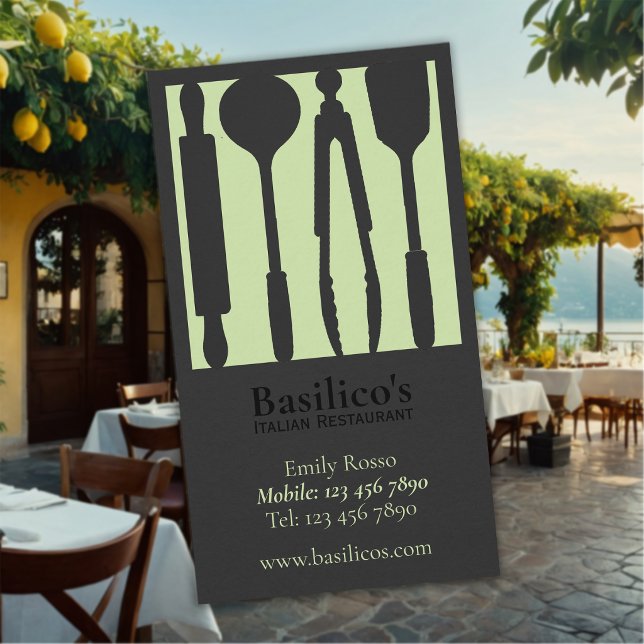 Italian Fine Dining Restaurant Business Card (Creator Uploaded)