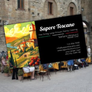 Italian Fine Dining Restaurant Chef Business Card
