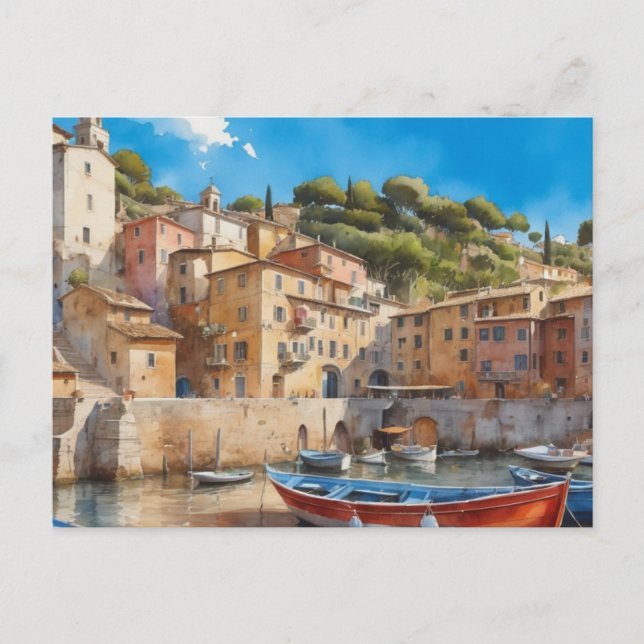 Italian Fisherman Village Postcard (Front)