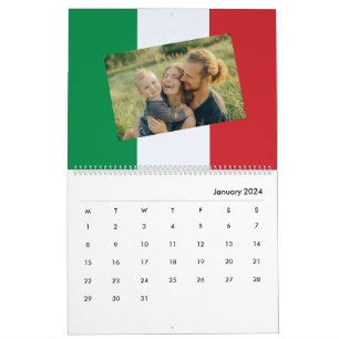 Italian Flag 2026 Calendario Personalizzato Custom Calendar