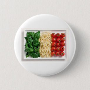 Italian Flag 6 Cm Round Badge