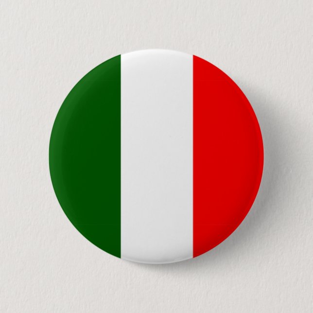 Italian Flag 6 Cm Round Badge (Front)
