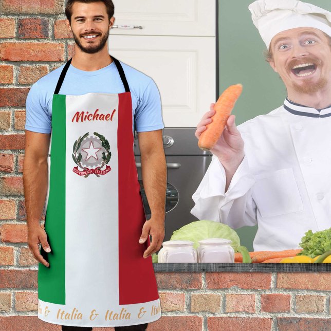Italian Flag apron, Italy, Italian Chefs kitchen Apron (Creator Uploaded)