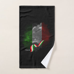 Italian flag bath towel set