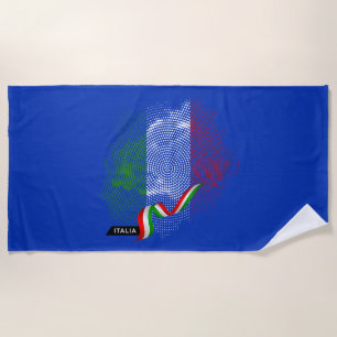 Italian flag beach towel