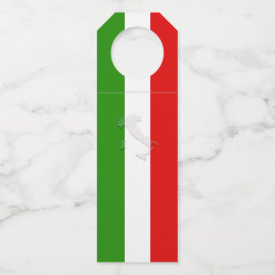 Italian flag bottle tag