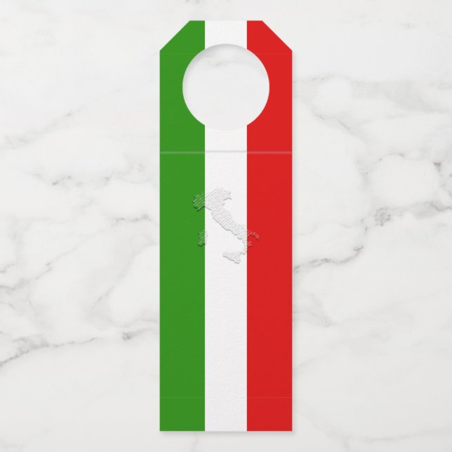 Italian flag bottle tag (Front)