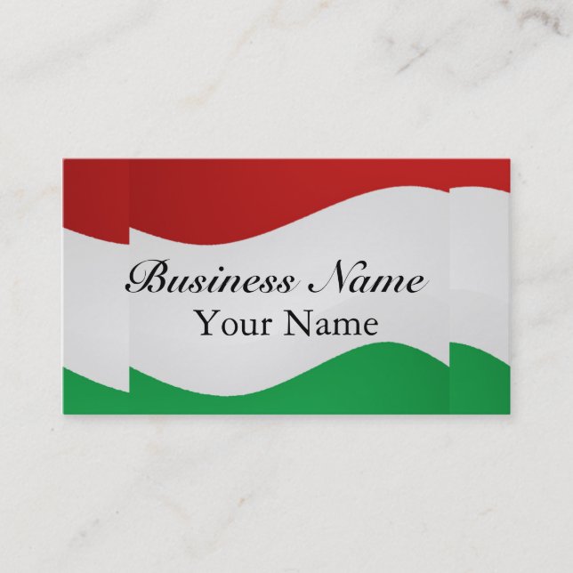 Italian Flag Business Card (Front)