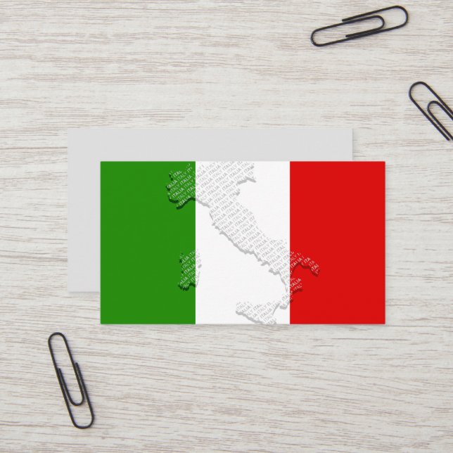 Italian flag business card (Front/Back In Situ)