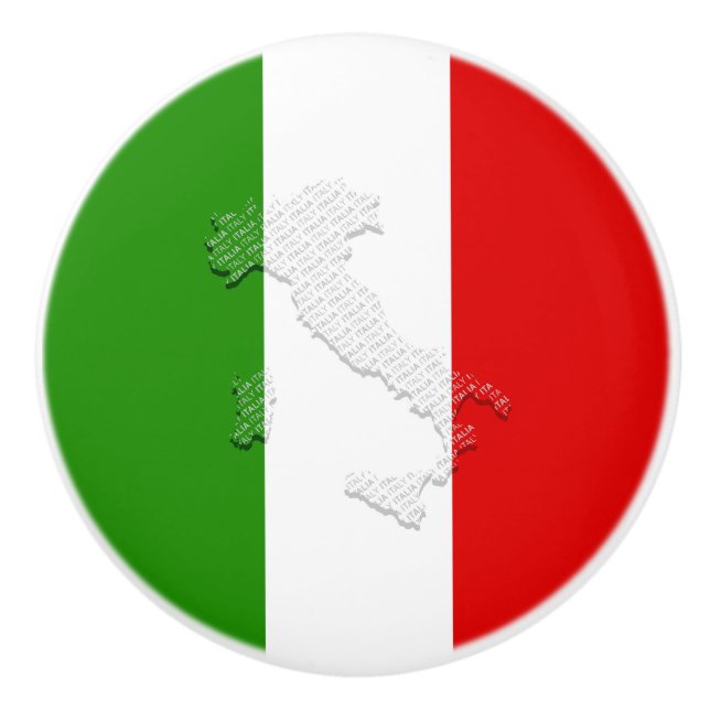 Italian flag ceramic knob (Front)