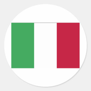 ITALIAN FLAG CLASSIC ROUND STICKER