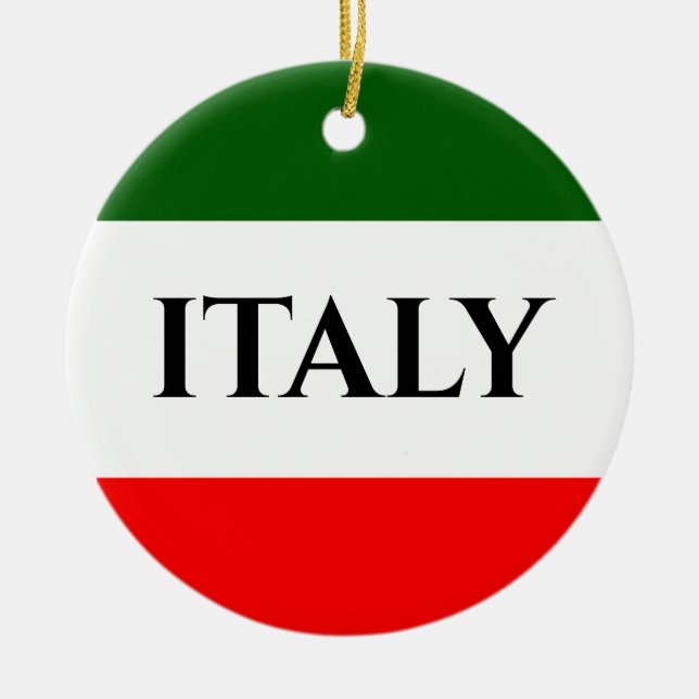 Italian Flag Colours Design Ornament (Front)