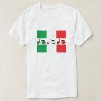 Italian Flag Colours & Scooters in Green/White/Red