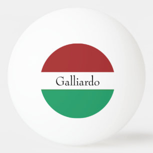 Italian Flag Colours Surname Name Custom Ping Pong Ball