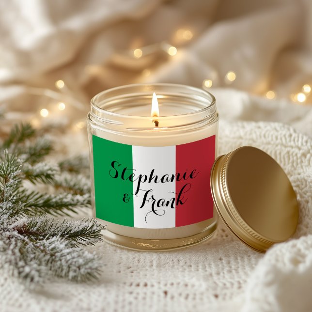 Italian Flag Colours Wedding Rectangular Sticker (Italian Flag Colors Wedding Rectangular Sticker)