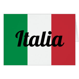 Italian flag custom greeting card