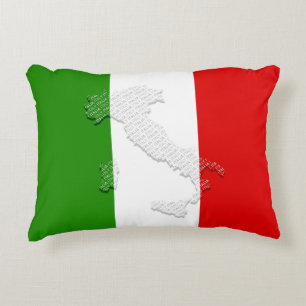 Italian flag decorative cushion