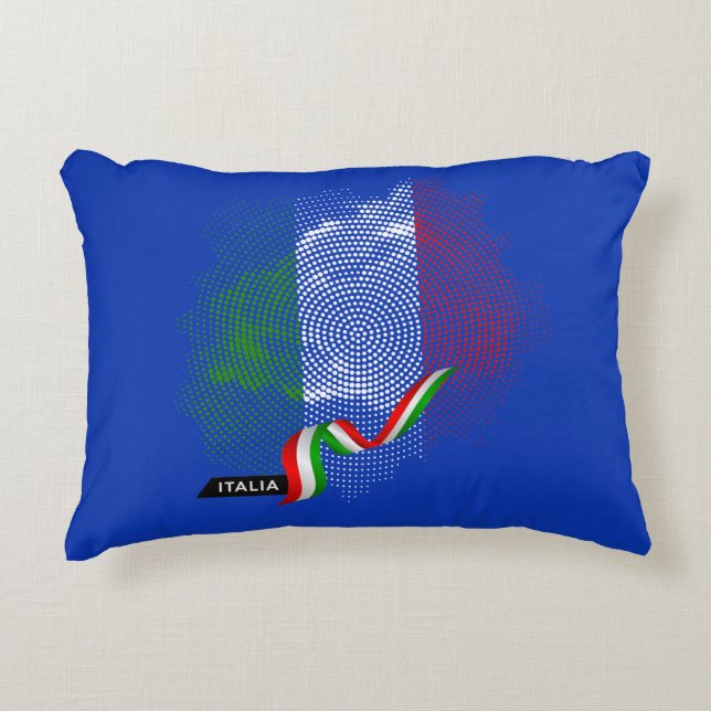 Italian flag decorative cushion (Front)